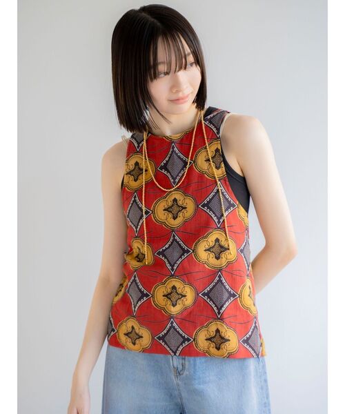 Ungrid（アングリッド）の「バティック柄ビスチェ（タンクトップ・レディース・ブルー/レッド・FREE）」の7枚目の写真