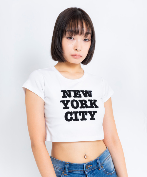 ANNA SUI（アナスイ）の「ANNA SUI NYC “NYC” 刺繍 Tシャツ  【SP】（Tシャツ/カットソー・レディース・ホワイト/ミント/ブラック・S）」の2枚目の写真