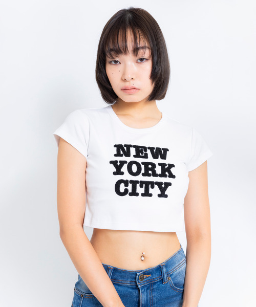 ANNA SUI（アナスイ）の「ANNA SUI NYC “NYC” 刺繍 Tシャツ  【SP】（Tシャツ/カットソー・レディース・ホワイト/ミント/ブラック・S）」の5枚目の写真