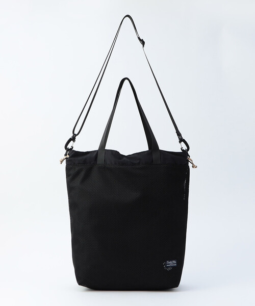 Purple&Yellow（パープルアンドイエロー）の「ポリエステルメッシュ×ポリエステルタッサー ３ＷＡＹ メッシュ トートバッグ（トートバッグ・メンズ・ブラック・FREE）」の21枚目の写真