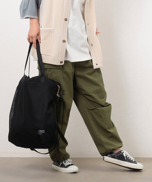 Purple&Yellow（パープルアンドイエロー）の「ポリエステルメッシュ×ポリエステルタッサー ３ＷＡＹ メッシュ トートバッグ（トートバッグ・メンズ・ブラック・FREE）」の4枚目の写真