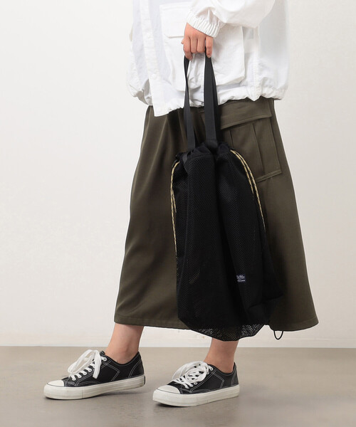 Purple&Yellow（パープルアンドイエロー）の「ポリエステルメッシュ×ポリエステルタッサー ３ＷＡＹ メッシュ トートバッグ（トートバッグ・メンズ・ブラック・FREE）」の5枚目の写真