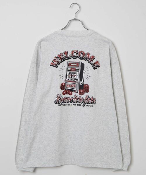 WEGO（ウィゴー）の「WEGO/ユニークモチーフBIGロンT（Tシャツ/カットソー・メンズ・ホワイト系その他/ホワイト/グレー/ブラック・MEDIUM/LARGE）」の6枚目の写真