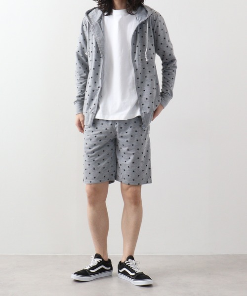 FUNALIVE(ファンアライブ)の「Printed hoodie and shorts / プリント フーディ&ハーフパンツSETUP unisex(セットアップ・メンズ・ホワイト系/カーキ/ブラック/グレー系/杢グレー/ホワイト/ブラック系/ネイビー・L/M/XL)」の6枚目の写真