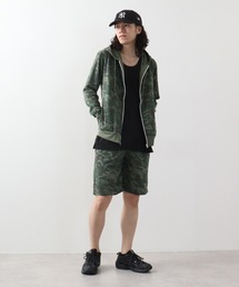 Printed hoodie and shorts / プリント フーディ&ハーフパンツSETUP unisex