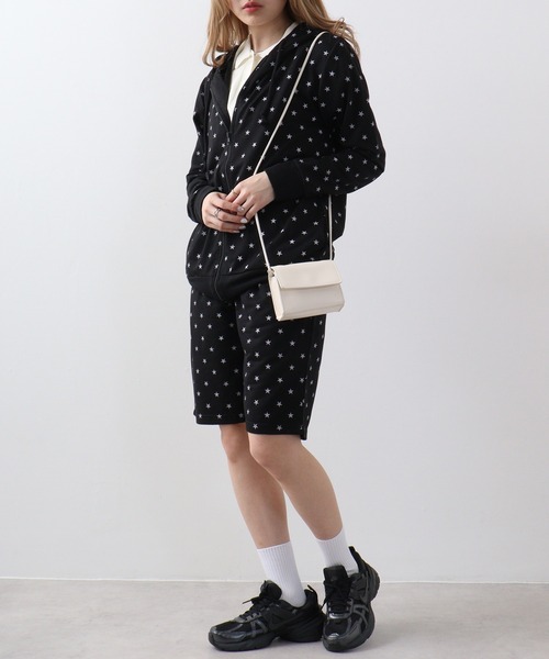 FUNALIVE(ファンアライブ)の「Printed hoodie and shorts / プリント フーディ&ハーフパンツSETUP unisex(セットアップ・メンズ・ホワイト系/カーキ/ブラック/グレー系/杢グレー/ホワイト/ブラック系/ネイビー・L/M/XL)」の4枚目の写真