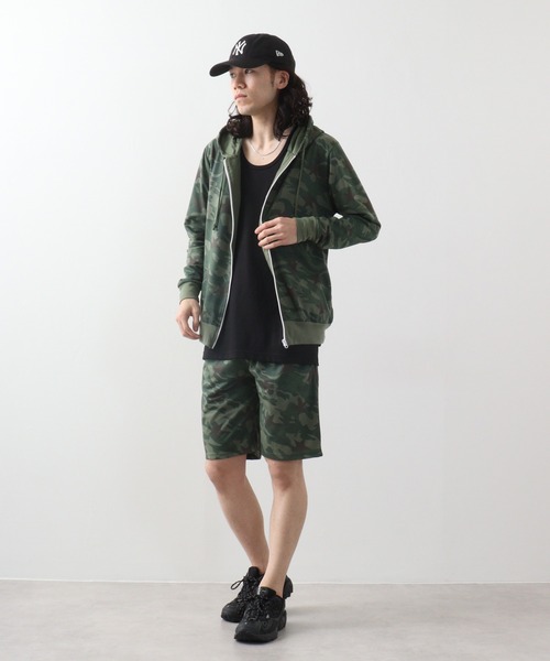 FUNALIVE(ファンアライブ)の「Printed hoodie and shorts / プリント フーディ&ハーフパンツSETUP unisex(セットアップ・メンズ・ホワイト系/カーキ/ブラック/グレー系/杢グレー/ホワイト/ブラック系/ネイビー・L/M/XL)」の22枚目の写真