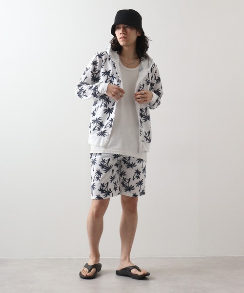 FUNALIVE(ファンアライブ)の「Printed hoodie and shorts / プリント フーディ&ハーフパンツSETUP unisex(セットアップ・メンズ・ホワイト系/カーキ/ブラック/グレー系/杢グレー/ホワイト/ブラック系/ネイビー・L/M/XL)」の10枚目の写真