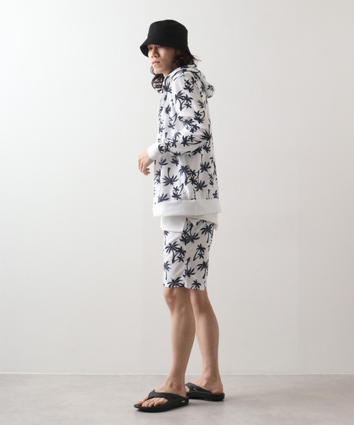 FUNALIVE(ファンアライブ)の「Printed hoodie and shorts / プリント フーディ&ハーフパンツSETUP unisex(セットアップ・メンズ・ホワイト系/カーキ/ブラック/グレー系/杢グレー/ホワイト/ブラック系/ネイビー・L/M/XL)」の11枚目の写真