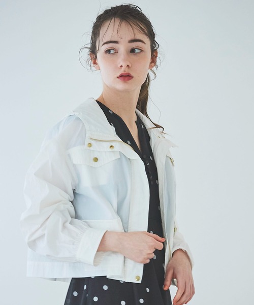 31 Sons de mode(トランテアン ソン ドゥ モード)の「マウンテンパーカー(マウンテンパーカー・レディース・カーキ/オフホワイト/ネイビー・36)」の8枚目の写真