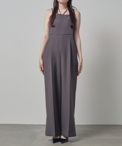 ANDRESDアンドレスド チャコール　ダブルクロスオールインワンドレス ANDRESD（アンドレスド）ダブルクロスオールインワンドレス