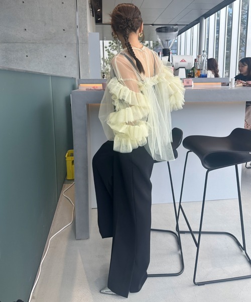 ANDRESD（アンドレスド）の「ダブルクロスオールインワンドレス / double cross all in one dress（パンツドレス・レディース・チャコール/カーキ/ブラック/ブラウン・S/M/L）」の21枚目の写真