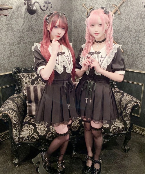 MA*RS（アメーバーマーズ）の「BIG襟クロス刺繍ブラウス（シャツ/ブラウス・レディース・ホワイト/ブラック・FREE）」の4枚目の写真