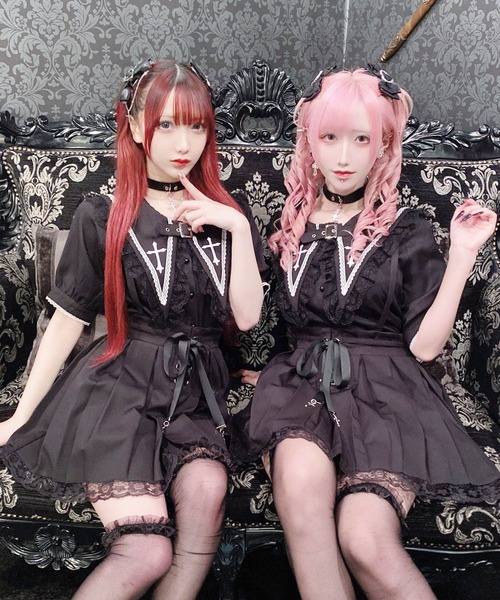 MA*RS（アメーバーマーズ）の「BIG襟クロス刺繍ブラウス（シャツ/ブラウス・レディース・ホワイト/ブラック・FREE）」の7枚目の写真