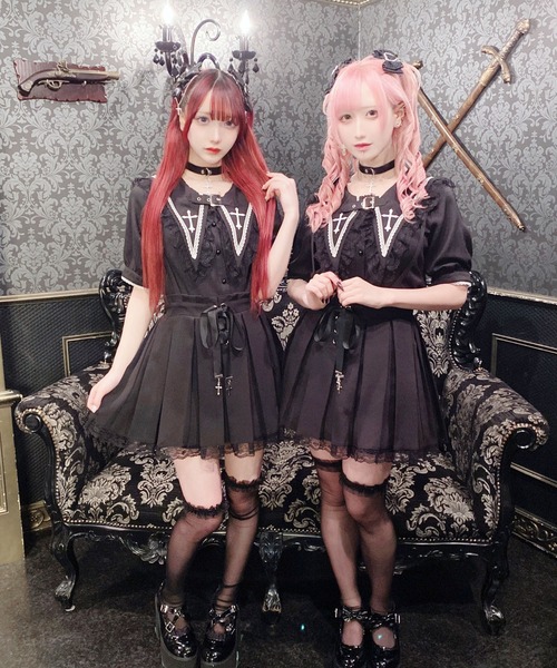 MA*RS（アメーバーマーズ）の「BIG襟クロス刺繍ブラウス（シャツ/ブラウス・レディース・ホワイト/ブラック・FREE）」の8枚目の写真