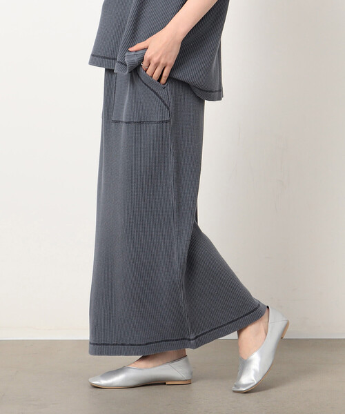 ONIGIRI（オニギリ）の「ワッフルピグメント スカート / セットアップ対応（スカート・レディース・チャコール/ブルー/アイボリー・FREE）」の3枚目の写真