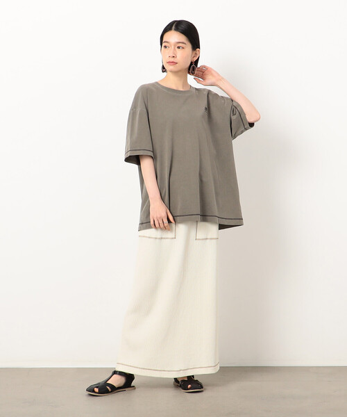 ONIGIRI（オニギリ）の「ワッフルピグメント スカート / セットアップ対応（スカート・レディース・チャコール/ブルー/アイボリー・FREE）」の7枚目の写真