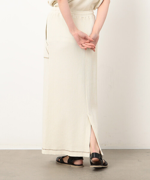 ONIGIRI（オニギリ）の「ワッフルピグメント スカート / セットアップ対応（スカート・レディース・チャコール/ブルー/アイボリー・FREE）」の9枚目の写真