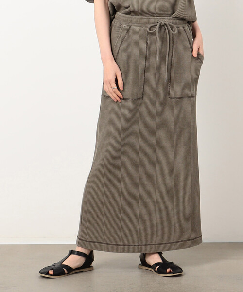 ONIGIRI（オニギリ）の「ワッフルピグメント スカート / セットアップ対応（スカート・レディース・チャコール/ブルー/アイボリー・FREE）」の11枚目の写真