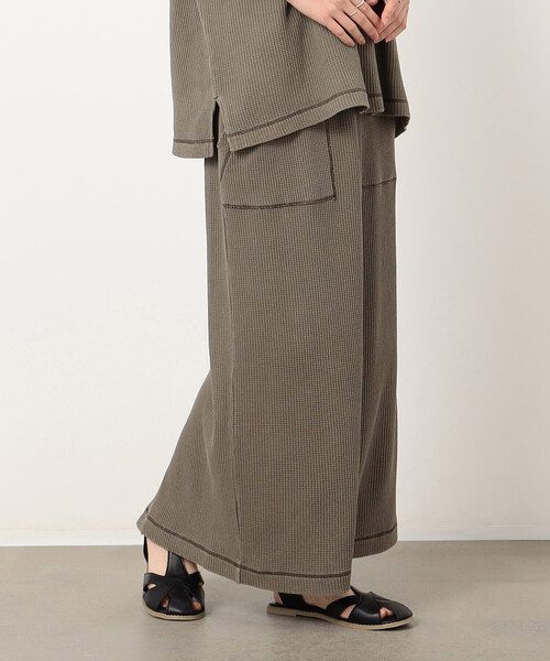 ONIGIRI（オニギリ）の「ワッフルピグメント スカート / セットアップ対応（スカート・レディース・チャコール/ブルー/アイボリー・FREE）」の12枚目の写真