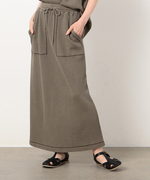 ONIGIRI（オニギリ）の「ワッフルピグメント スカート / セットアップ対応（スカート・レディース・チャコール/ブルー/アイボリー・FREE）」の13枚目の写真