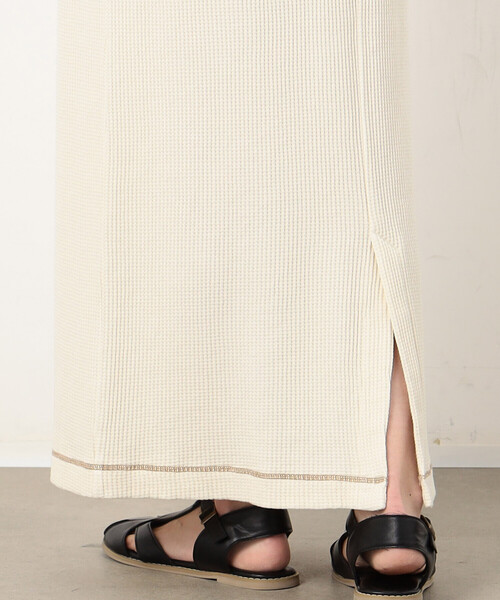 ONIGIRI（オニギリ）の「ワッフルピグメント スカート / セットアップ対応（スカート・レディース・チャコール/ブルー/アイボリー・FREE）」の22枚目の写真