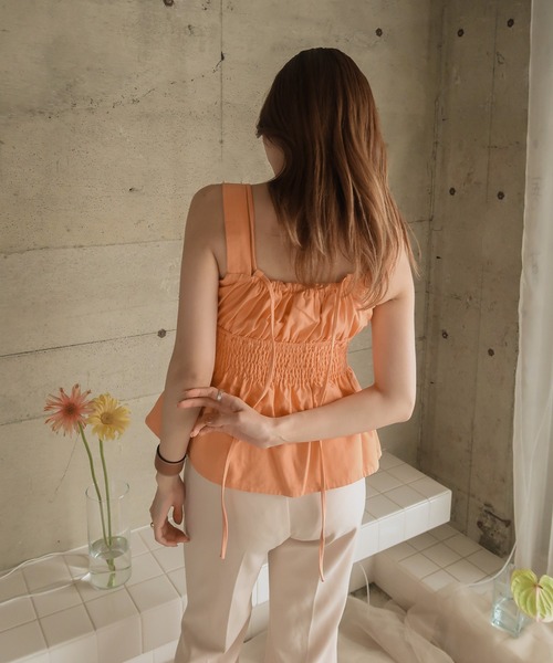 mideal(マイディール)の「canvas cami tops / キャンバスキャミtops(キャミソール・レディース・ピンク/オレンジ/イエロー・FREE)」の17枚目の写真