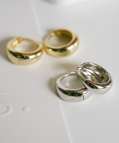 Ops.（オプス）の「フープ ピアス 金属アレルギー対応 シルバー925 ゴールド 【kyklos-moon キクロス・ムーン】（ピアス（両耳用）・レディース・シルバー/イエローゴールド・ONE SIZE）」の16枚目の写真