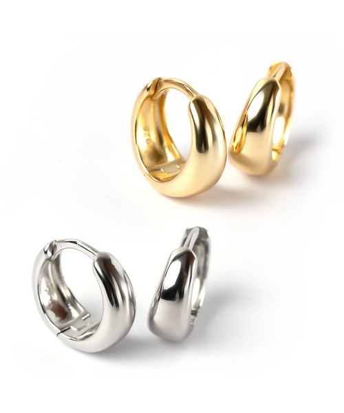Ops.（オプス）の「フープ ピアス 金属アレルギー対応 シルバー925 ゴールド 【kyklos-moon キクロス・ムーン】（ピアス（両耳用）・レディース・シルバー/イエローゴールド・ONE SIZE）」の12枚目の写真