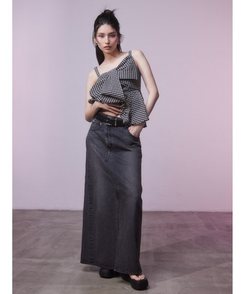 FRAY I.D（フレイアイディー）の「セミワイドベルト（ベルト・レディース・ブラウン/ブラック・FREE）」の6枚目の写真