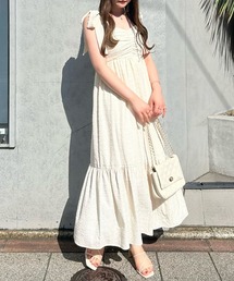 INGNI（イング）の「肩リボンポコポコギャザーティアードワンピース（ワンピース）」