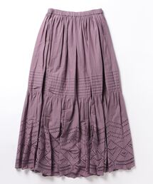 PICCIN | 【WEB限定】シフリー刺繍ギャザー切り替えスカート(スカート)