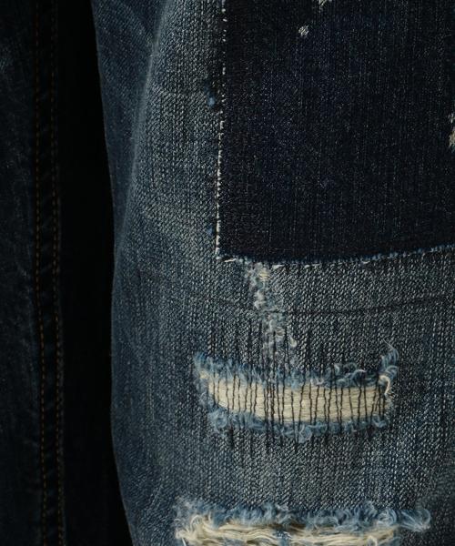Another Edition（アナザーエディション）の「デニムリメイクパンツ/AEBC DNM ﾘﾒｲｸ PT◆（デニムパンツ・レディース・ターコイズブルー/ネイビー・MEDIUM/SMALL）」の7枚目の写真