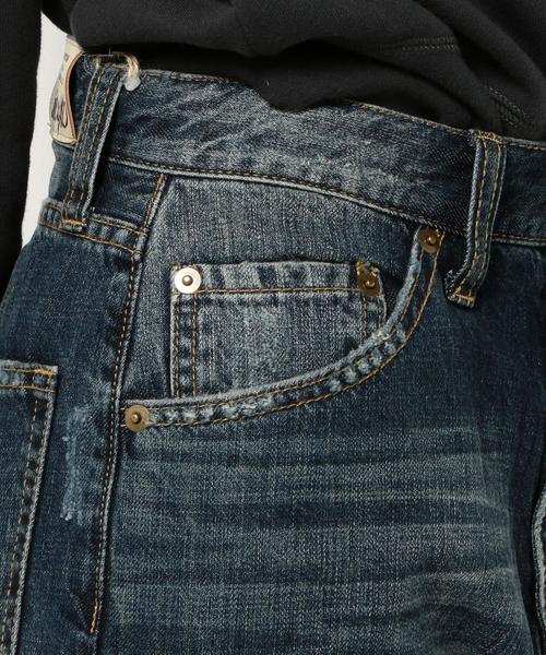 Another Edition（アナザーエディション）の「デニムリメイクパンツ/AEBC DNM ﾘﾒｲｸ PT◆（デニムパンツ・レディース・ターコイズブルー/ネイビー・MEDIUM/SMALL）」の8枚目の写真