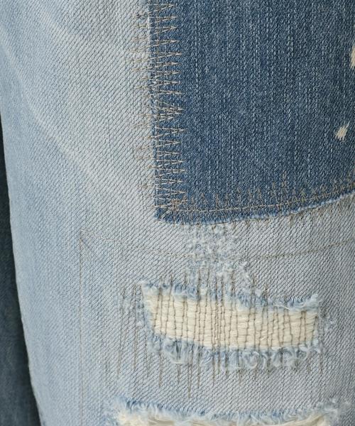 Another Edition（アナザーエディション）の「デニムリメイクパンツ/AEBC DNM ﾘﾒｲｸ PT◆（デニムパンツ・レディース・ターコイズブルー/ネイビー・MEDIUM/SMALL）」の3枚目の写真