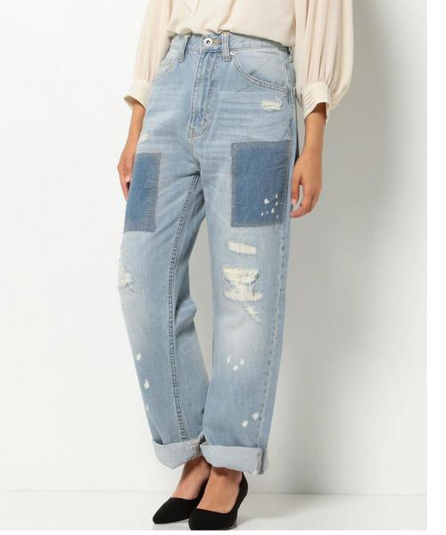 Another Edition（アナザーエディション）の「デニムリメイクパンツ/AEBC DNM ﾘﾒｲｸ PT◆（デニムパンツ・レディース・ターコイズブルー/ネイビー・MEDIUM/SMALL）」の15枚目の写真