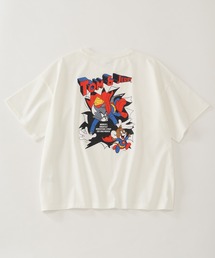 【Tom & Jerry/トム & ジェリー】アートワークデザイン ワイド半袖クルーネックTシャツ