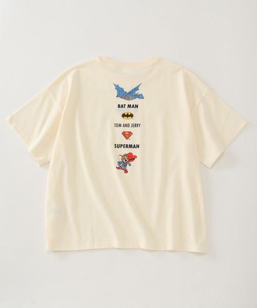 Tom&Jerry(トムアンドジェリー)の「【Tom & Jerry/トム & ジェリー】アートワークデザイン ワイド半袖クルーネックTシャツ(Tシャツ/カットソー・レディース・オフホワイト/ピンク/グリーン/クリーム・M/L)」の3枚目の写真
