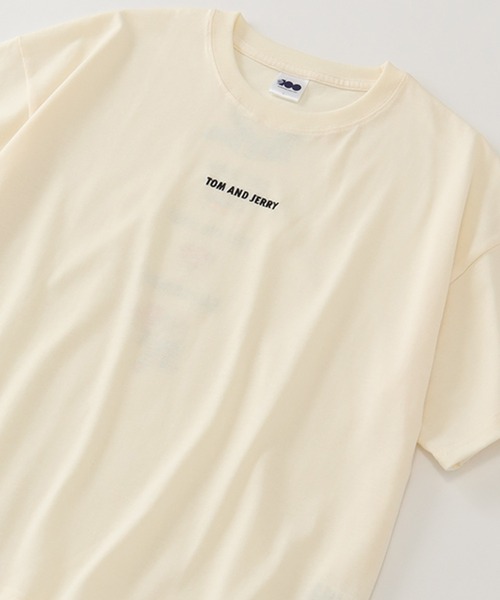Tom&Jerry(トムアンドジェリー)の「【Tom & Jerry/トム & ジェリー】アートワークデザイン ワイド半袖クルーネックTシャツ(Tシャツ/カットソー・レディース・オフホワイト/ピンク/グリーン/クリーム・M/L)」の11枚目の写真