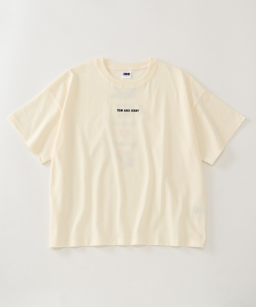 Tom&Jerry(トムアンドジェリー)の「【Tom & Jerry/トム & ジェリー】アートワークデザイン ワイド半袖クルーネックTシャツ(Tシャツ/カットソー・レディース・オフホワイト/ピンク/グリーン/クリーム・M/L)」の6枚目の写真