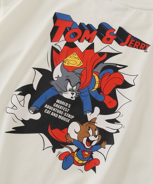 Tom&Jerry(トムアンドジェリー)の「【Tom & Jerry/トム & ジェリー】アートワークデザイン ワイド半袖クルーネックTシャツ(Tシャツ/カットソー・レディース・オフホワイト/ピンク/グリーン/クリーム・M/L)」の20枚目の写真