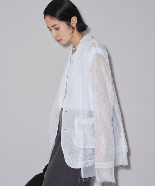 Lace jacket／レースジャケット（テーラードジャケット）｜yae