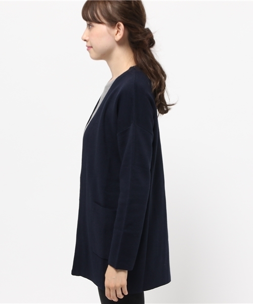 SEVENDAYS=SUNDAY（セブンデイズサンデイ）の「ミラノリブ　カーディガン（カーディガン/ボレロ・レディース・オフホワイト/カーキ/ネイビー/ワインレッド/ブラウン・FREE）」の7枚目の写真