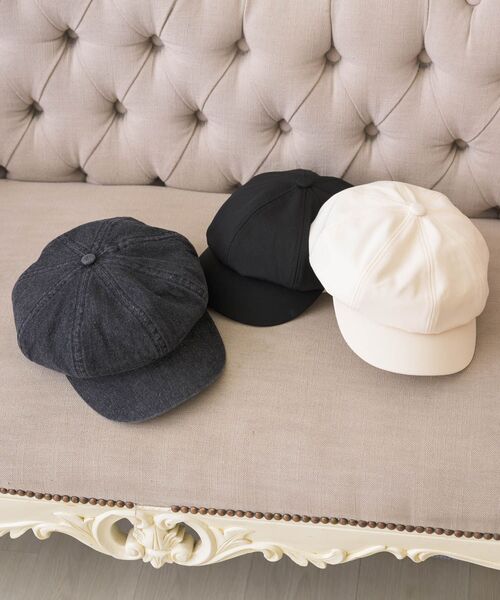 casita(RETRO GIRL)（カシータ）の「キャスケット（ハット・レディース・オフホワイト/ブラック系その他/ブラック・ONE SIZE）」の4枚目の写真
