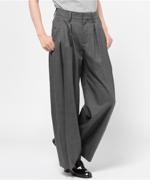 JOURNAL STANDARD（ジャーナルスタンダード）の「ウールトロタックワイドパンツ#（その他パンツ・レディース・チャコールグレー/ベージュ/ネイビー・40/36/38）」の9枚目の写真