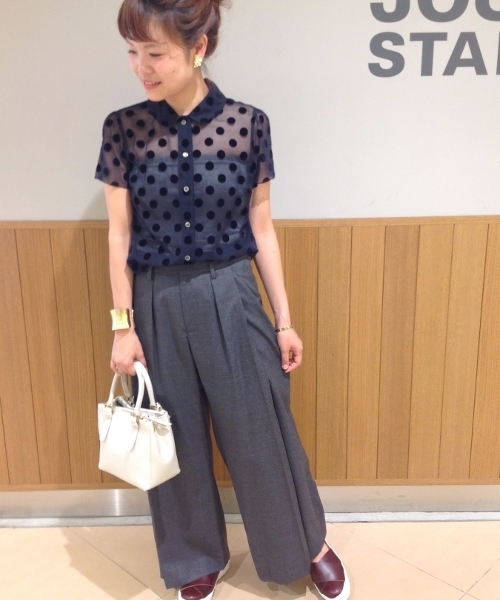 JOURNAL STANDARD（ジャーナルスタンダード）の「ウールトロタックワイドパンツ#（その他パンツ・レディース・チャコールグレー/ベージュ/ネイビー・40/36/38）」の4枚目の写真