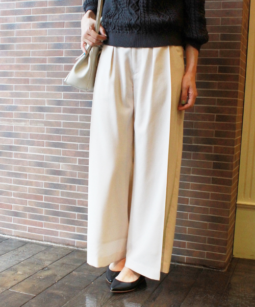 JOURNAL STANDARD（ジャーナルスタンダード）の「ウールトロタックワイドパンツ#（その他パンツ・レディース・チャコールグレー/ベージュ/ネイビー・40/36/38）」の18枚目の写真