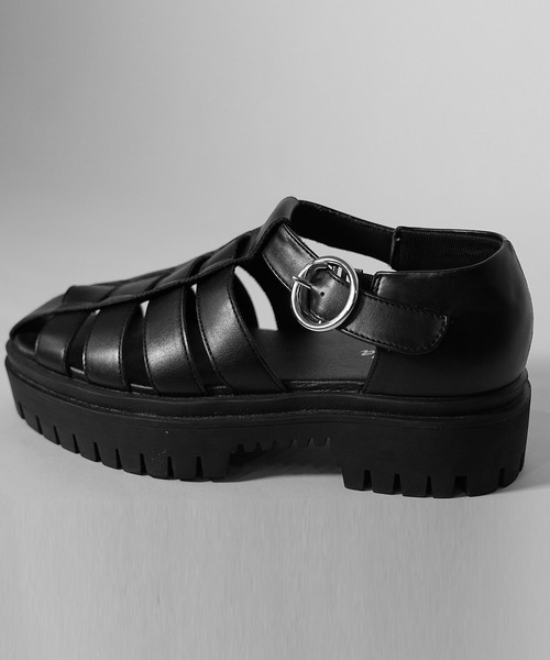 MinoriTY（マイノリティ）の「厚底タンクソールグルカサンダル（サンダル・メンズ・ブラック・S/M/L）」の9枚目の写真