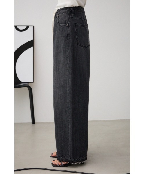AZUL by moussy(アズールバイマウジー)の「AZUL DENIM ライトオンスワイド(デニムパンツ・レディース・ライトブラック/アイボリー/ライトブルー・SMALL/MEDIUM)」の8枚目の写真