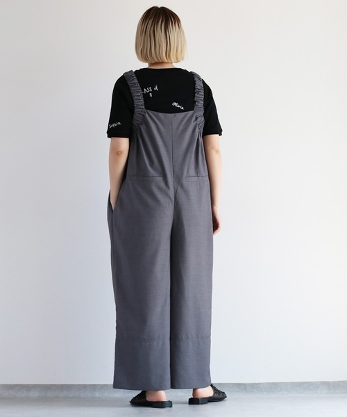 cepo（セポ）の「アームギャザーロンパース（つなぎ/オールインワン・レディース・ブラック/グレー・M）」の17枚目の写真